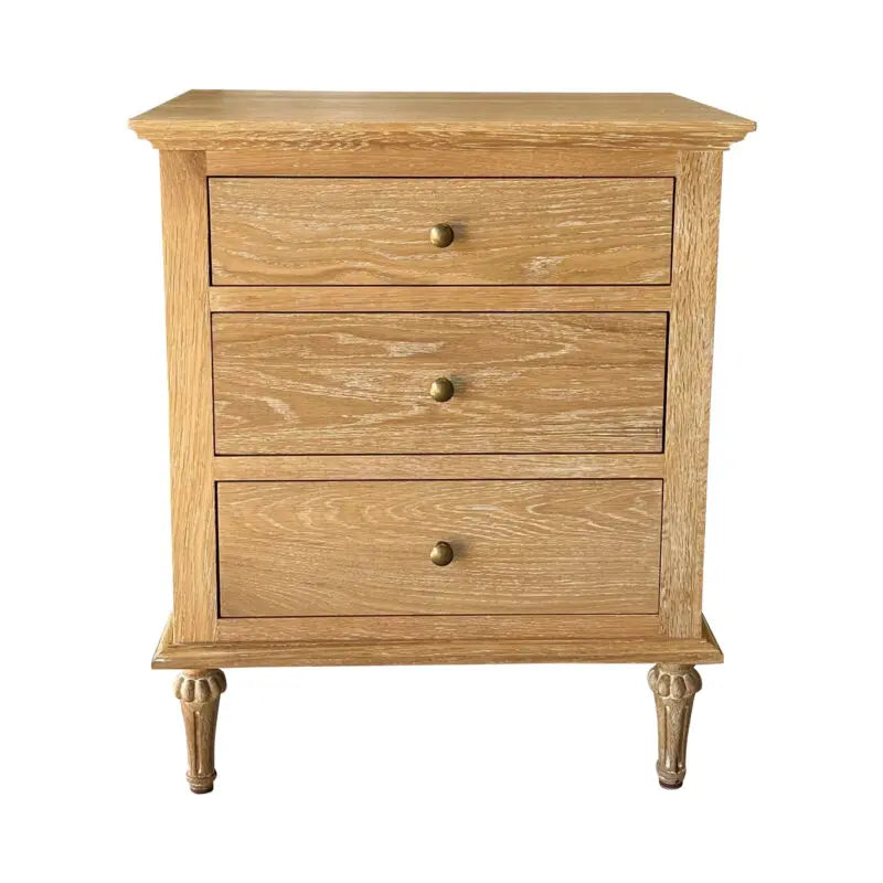 NATALEE SIDE TABLE WHITEWASHED OAK