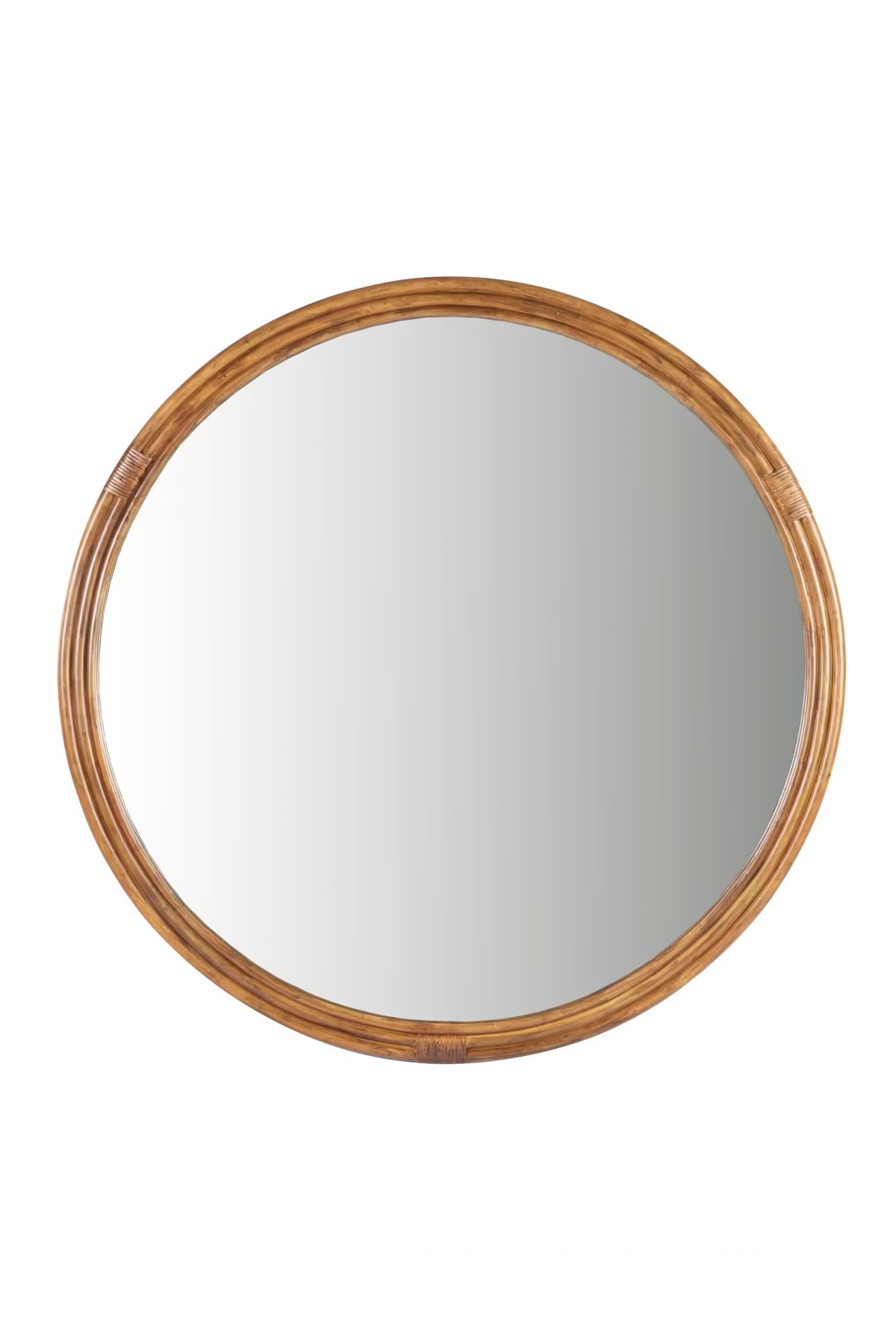 SEABROOK ROUND MIRROR DARK OAK
