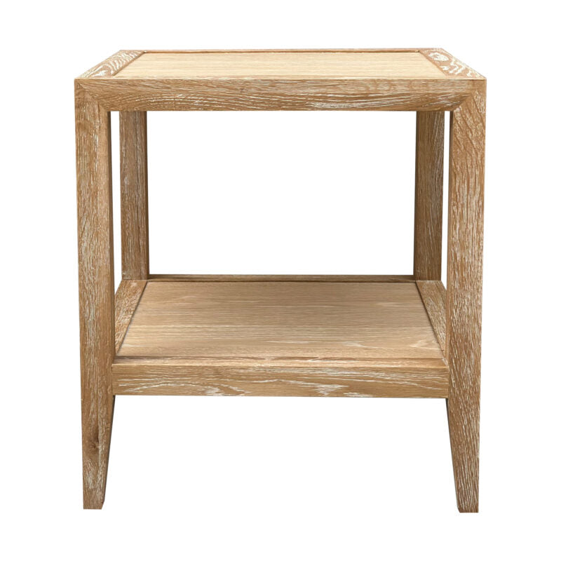 HARTFORD SIDE TABLE WHITEWASHED OAK
