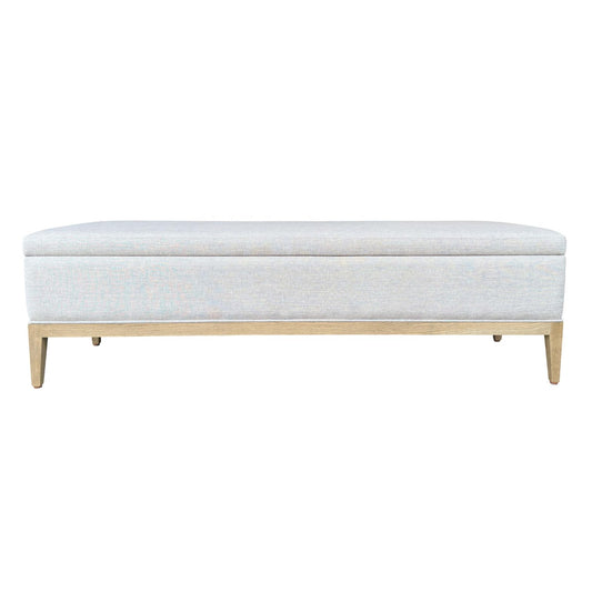 HARBOUR STORAGE BENCH GREY LINEN LARGE
