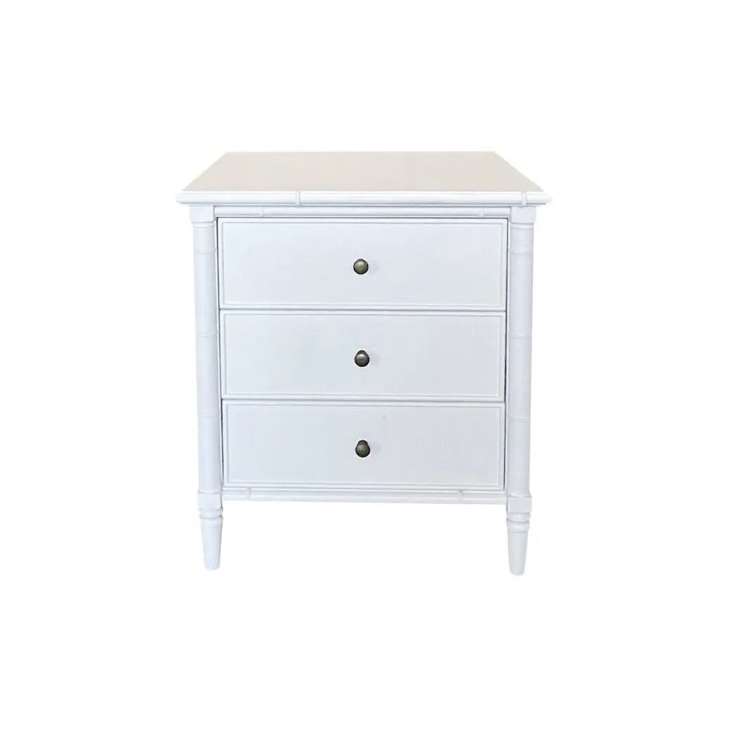 SEACLIFF 3 DRAWER SIDE TABLE WHITE