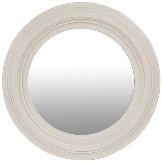 Rhemy Round Mirror White