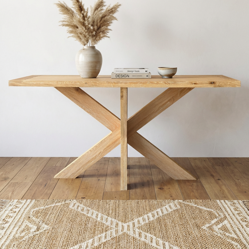 HARLOW CONSOLE WHITEWASH OAK