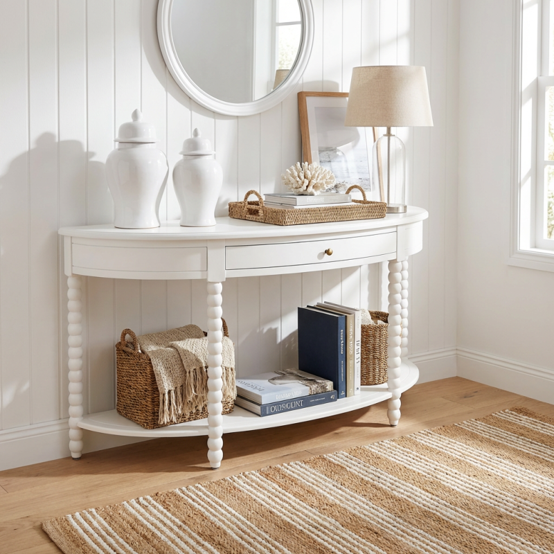 DELRAY CONSOLE TABLE WHITE