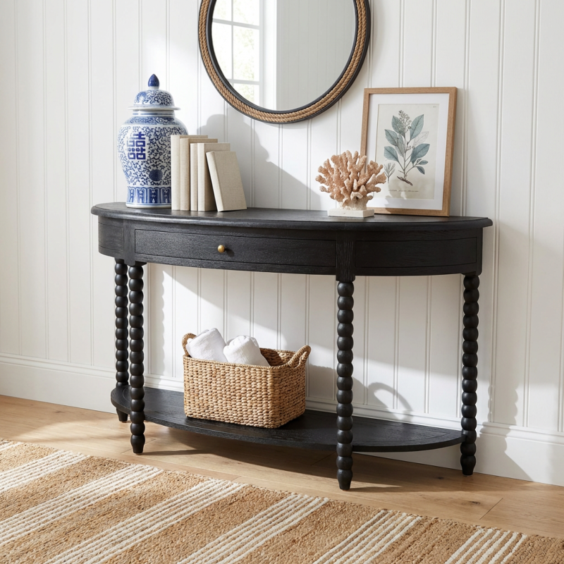 DELRAY CONSOLE TABLE BLACK