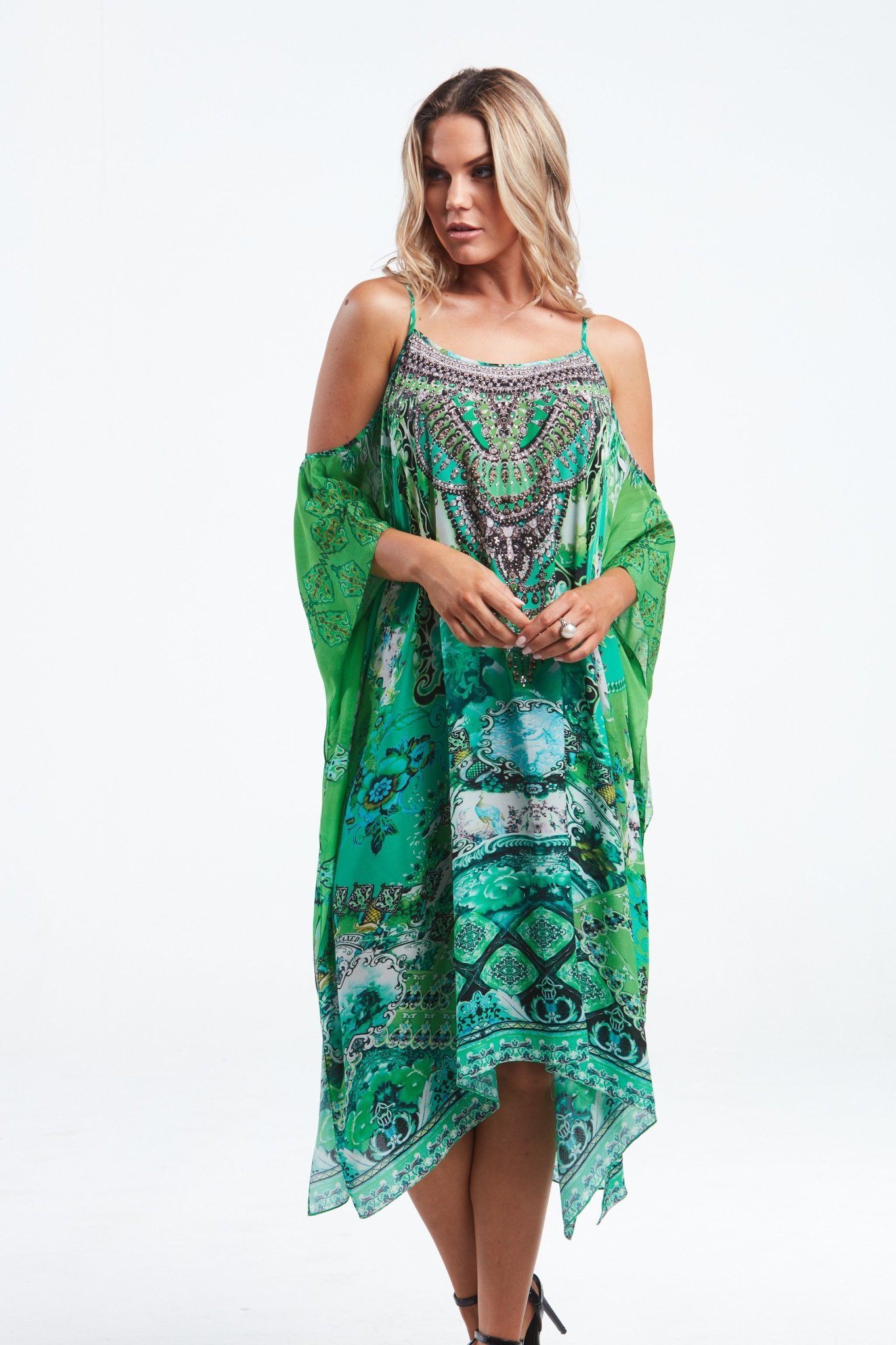 cold shoulder caftan