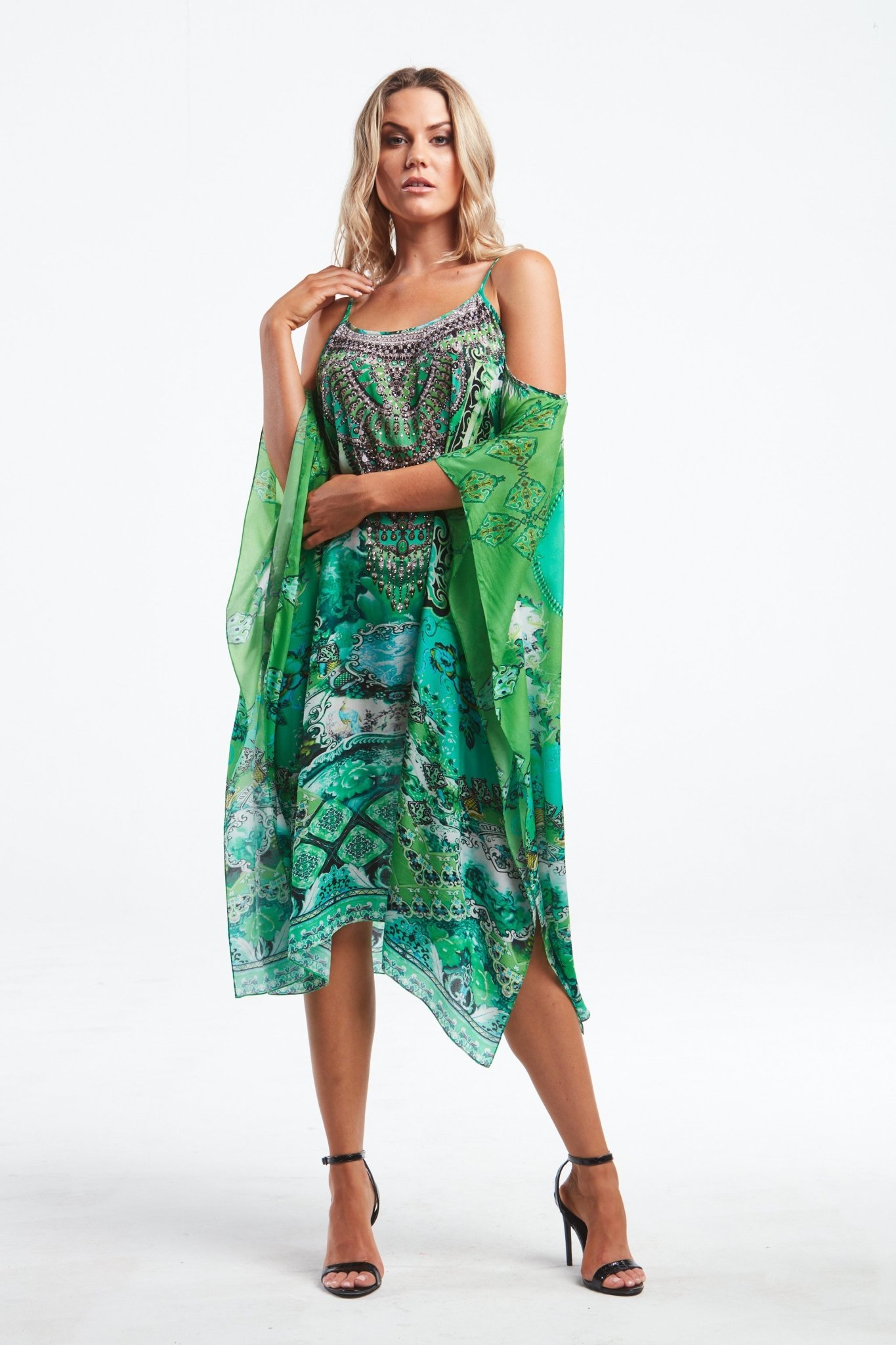 cold shoulder caftan