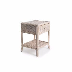 PALM BEDSIDE TABLE WHITE