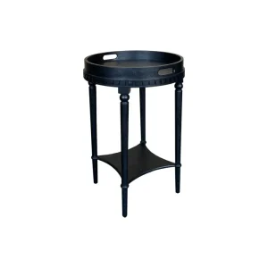 ASPEN ROUND SIDE TABLE BLACK