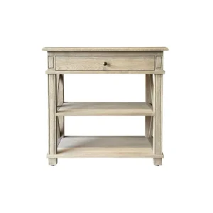 IVORY SIDE TABLE WEATHERED OAK LARGE