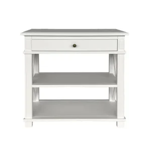 IVORY SIDE TABLE WHITE LARGE