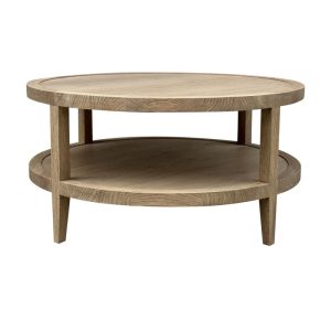 HARTFORD COFFEE ROUND TABLE WEATHERED OAK