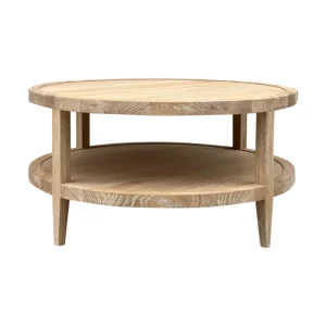 HARTFORD COFFEE ROUNF TABLE WHITEWASHED OAK