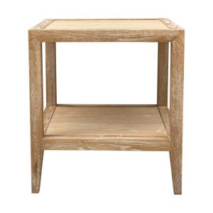 HARTFORD SIDE TABLE WHITEWASHED OAK