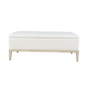 HARBOUR STORAGE BENCH OAK LINEN SMALL