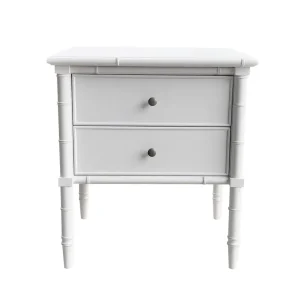 SEACLIFF 2 DRAWER SIDE TABLE WHITE
