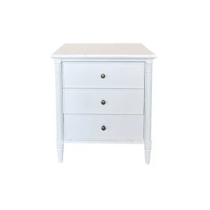 SEACLIFF 3 DRAWER SIDE TABLE WHITE