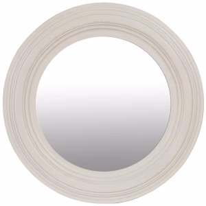 Rhemy Round Mirror White