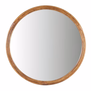SEABROOK ROUND MIRROR DARK OAK