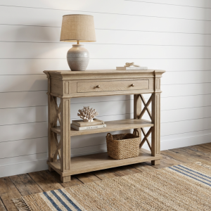 BELLPORT CONSOLE SMALL WEATHERED OAK